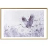 Artgeist Plakatas - Majestic Flight - crane in flight in a monochromatic, cool color palette