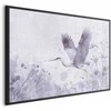 Artgeist Plakatas - Majestic Flight - crane in flight in a monochromatic, cool color palette