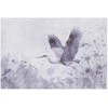 Artgeist Plakatas - Majestic Flight - crane in flight in a monochromatic, cool color palette