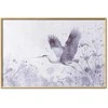 Artgeist Plakatas - Majestic Flight - crane in flight in a monochromatic, cool color palette