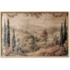 Artgeist Plakatas - Mediterranean Landscape - Old Tapestry with a Hill and Lake