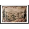 Artgeist Plakatas - Mediterranean Landscape - Old Tapestry with a Hill and Lake