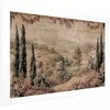 Artgeist Plakatas - Mediterranean Landscape - Old Tapestry with a Hill and Lake