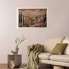 Artgeist Plakatas - Mediterranean Landscape - Old Tapestry with a Hill and Lake