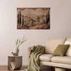 Artgeist Plakatas - Mediterranean Landscape - Old Tapestry with a Hill and Lake