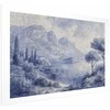 Artgeist Plakatas - Mėlyna Bay - Italian Landscape of Lake Como Painted in Mėlyna Ink
