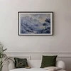 Artgeist Plakatas - Mėlyna Bay - Italian Landscape of Lake Como Painted in Mėlyna Ink
