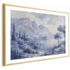 Artgeist Plakatas - Mėlyna Bay - Italian Landscape of Lake Como Painted in Mėlyna Ink