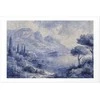 Artgeist Plakatas - Mėlyna Bay - Italian Landscape of Lake Como Painted in Mėlyna Ink