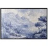 Artgeist Plakatas - Mėlyna Bay - Italian Landscape of Lake Como Painted in Mėlyna Ink