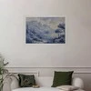 Artgeist Plakatas - Mėlyna Bay - Italian Landscape of Lake Como Painted in Mėlyna Ink