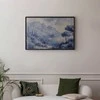 Artgeist Plakatas - Mėlyna Bay - Italian Landscape of Lake Como Painted in Mėlyna Ink