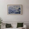 Artgeist Plakatas - Mėlyna Bay - Italian Landscape of Lake Como Painted in Mėlyna Ink