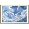 Artgeist Plakatas - Mėlyna Sky Breaking Through Baltas, Fluffy Clouds