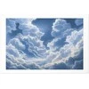 Artgeist Plakatas - Mėlyna Sky Breaking Through Baltas, Fluffy Clouds