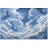 Artgeist Plakatas - Mėlyna Sky Breaking Through Baltas, Fluffy Clouds