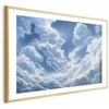 Artgeist Plakatas - Mėlyna Sky Breaking Through Baltas, Fluffy Clouds