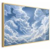 Artgeist Plakatas - Mėlyna Sky Breaking Through Baltas, Fluffy Clouds