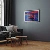 Artgeist Plakatas - Modern impressionism - night landscape of a lake with a floating boat