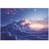 Artgeist Plakatas - Night Concert in the Mountains: Clouds Illuminated by the Last Rays of the Sun