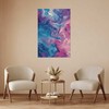 Artgeist Plakatas - Night Flows - abstract waves in shades of mėlynas and violetinė