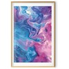 Artgeist Plakatas - Night Flows - abstract waves in shades of mėlynas and violetinė