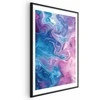 Artgeist Plakatas - Night Flows - abstract waves in shades of mėlynas and violetinė