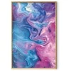 Artgeist Plakatas - Night Flows - abstract waves in shades of mėlynas and violetinė