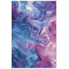Artgeist Plakatas - Night Flows - abstract waves in shades of mėlynas and violetinė