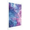 Artgeist Plakatas - Night Flows - abstract waves in shades of mėlynas and violetinė