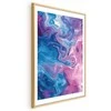 Artgeist Plakatas - Night Flows - abstract waves in shades of mėlynas and violetinė