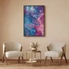 Artgeist Plakatas - Night Flows - abstract waves in shades of mėlynas and violetinė