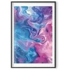 Artgeist Plakatas - Night Flows - abstract waves in shades of mėlynas and violetinė