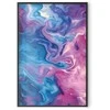 Artgeist Plakatas - Night Flows - abstract waves in shades of mėlynas and violetinė