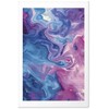 Artgeist Plakatas - Night Flows - abstract waves in shades of mėlynas and violetinė