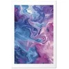 Artgeist Plakatas - Night Flows - abstract waves in shades of mėlynas and violetinė