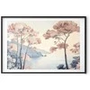 Artgeist Plakatas - Ocean Cliffs and Trees; Delicate Motif in Pastel Colors