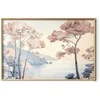 Artgeist Plakatas - Ocean Cliffs and Trees; Delicate Motif in Pastel Colors