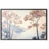 Artgeist Plakatas - Ocean Cliffs and Trees; Delicate Motif in Pastel Colors