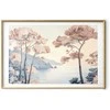 Artgeist Plakatas - Ocean Cliffs and Trees; Delicate Motif in Pastel Colors