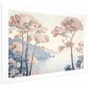 Artgeist Plakatas - Ocean Cliffs and Trees; Delicate Motif in Pastel Colors