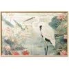 Artgeist Plakatas - Over the Asian Pond - illustration in the Japanese print style featuring a heron
