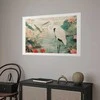 Artgeist Plakatas - Over the Asian Pond - illustration in the Japanese print style featuring a heron