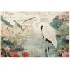 Artgeist Plakatas - Over the Asian Pond - illustration in the Japanese print style featuring a heron