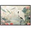 Artgeist Plakatas - Over the Asian Pond - illustration in the Japanese print style featuring a heron