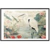 Artgeist Plakatas - Over the Asian Pond - illustration in the Japanese print style featuring a heron
