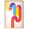 Artgeist Plakatas - Rainbow Tubes - abstract illustration with colorful gradients