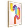Artgeist Plakatas - Rainbow Tubes - abstract illustration with colorful gradients