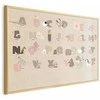 Artgeist Plakatas - rusvai gelsvas Alphabet