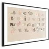 Artgeist Plakatas - rusvai gelsvas Alphabet